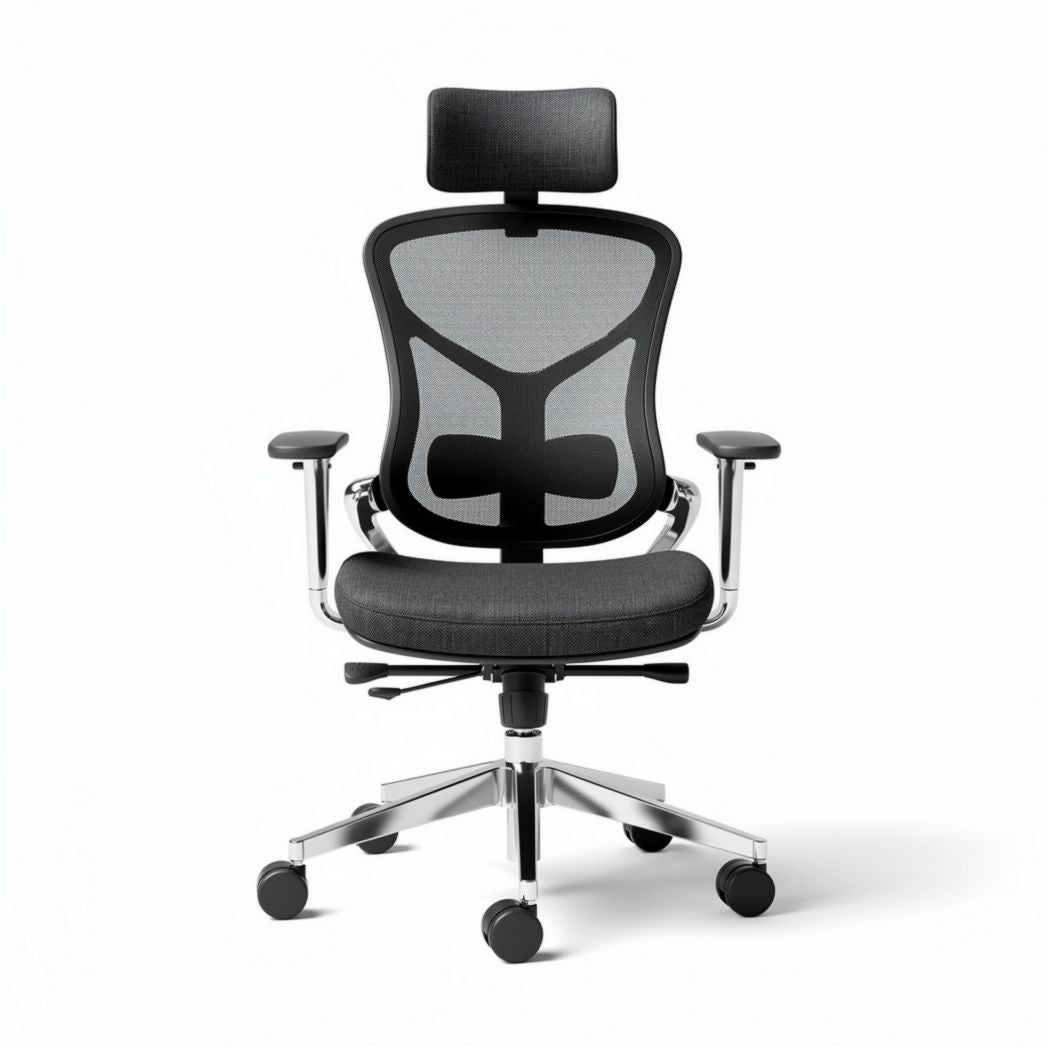 Ergonomic office chair with mesh back and adjustable lumbar support 60 x 60 x 120cm