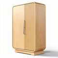Wooden cabinet with ribbed doors for storage 80 x 45 x 120cm